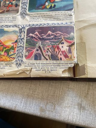 Álbum cromos antiguos Pinocho