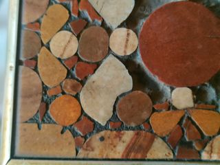 Antico portagioie con mosaico pietre dure