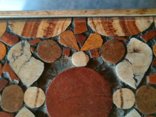 Antico portagioie con mosaico pietre dure