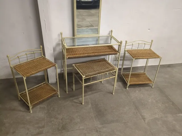 Conjunto tocador y mesitas auxiliares