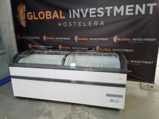 Congelador expositor cristal curvo y recto