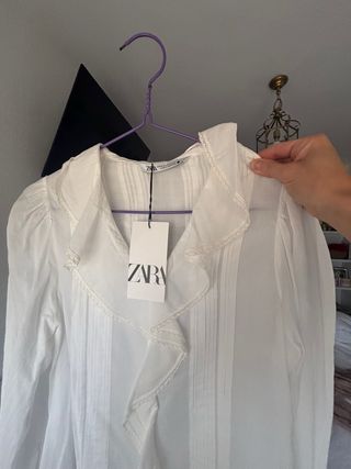 Camisa Zara Blanca Mujer