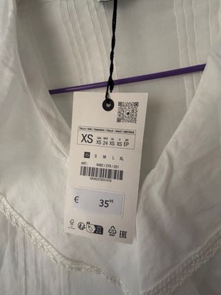 Camisa Zara Blanca Mujer