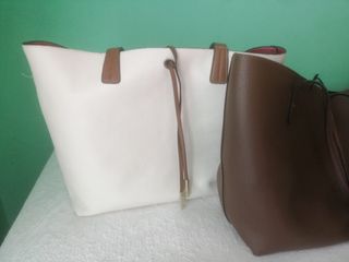 Bolso Parfois blanco y marrón