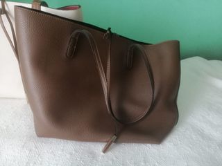 Bolso Parfois blanco y marrón