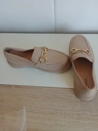 Zapatos planos beige mujer talla 38