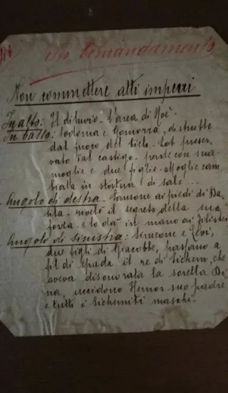 Tavola Comandamento Cristiano Antica