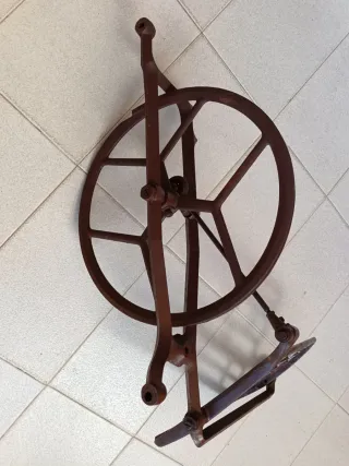 Pedal y Volante Máquina Coser Antigua