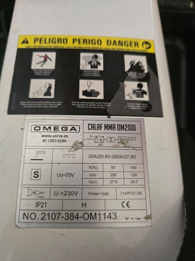 Soldador electrodo omega 200a