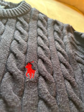 Jersey Polo Ralph Lauren Azul Marino Trenzado