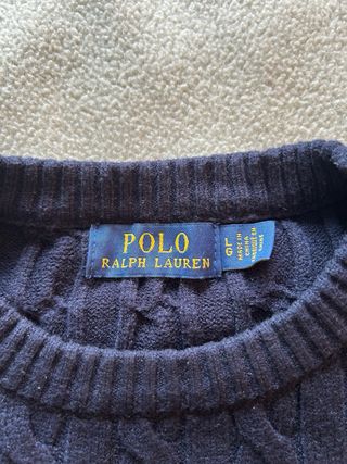 Jersey Polo Ralph Lauren Azul Marino Trenzado