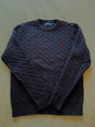Jersey Polo Ralph Lauren Azul Marino Trenzado