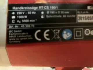 Sierra Circular Einhell RT-CS 190/1