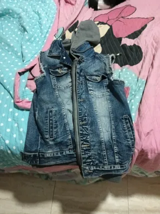 Chaleco vaquero y gris Talla L