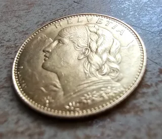 Moneda de oro Suiza 10 Francos 1922