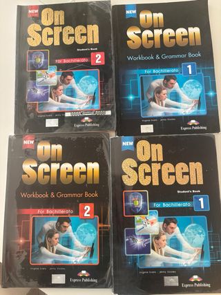 libros Inglés bachillerato on screen 1 y 2