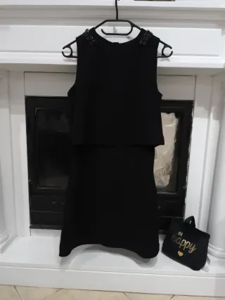 Vestido Joya Mango Negro