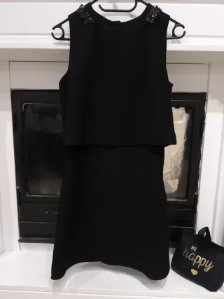 Vestido Joya Mango Negro