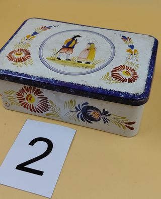 Scatola vintage in metallo provenienza francese