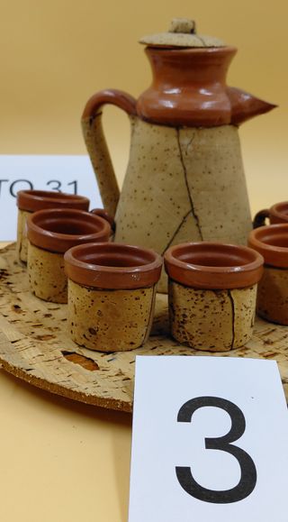 Servizio caffè terracotta 6 tazze + caraffa