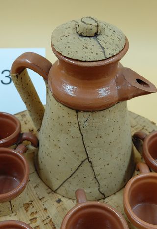 Servizio caffè terracotta 6 tazze + caraffa