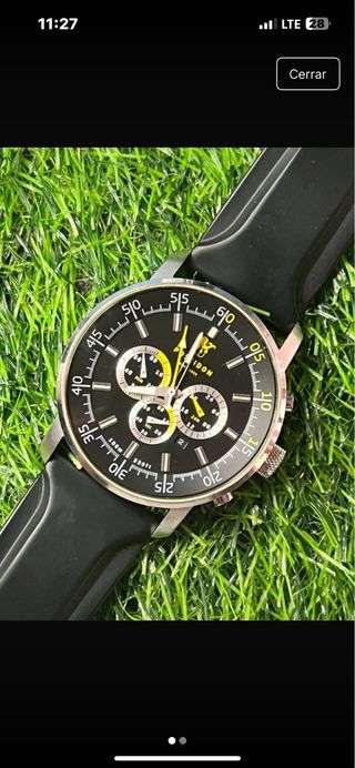 Reloj Poseidon Cronógrafo Negro y Plateado