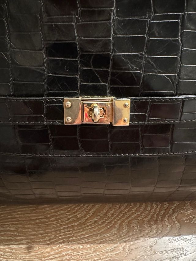 Bolso Cesare PIEL color negro.Hecho en España