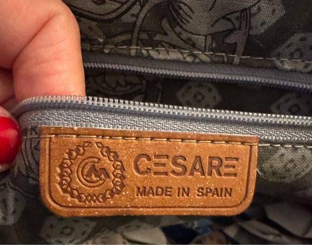 Bolso Cesare PIEL color negro.Hecho en España