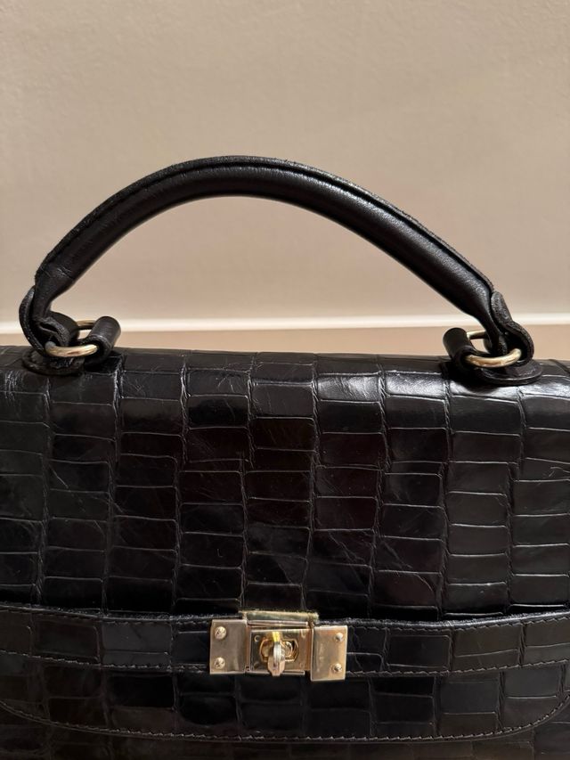 Bolso Cesare PIEL color negro.Hecho en España