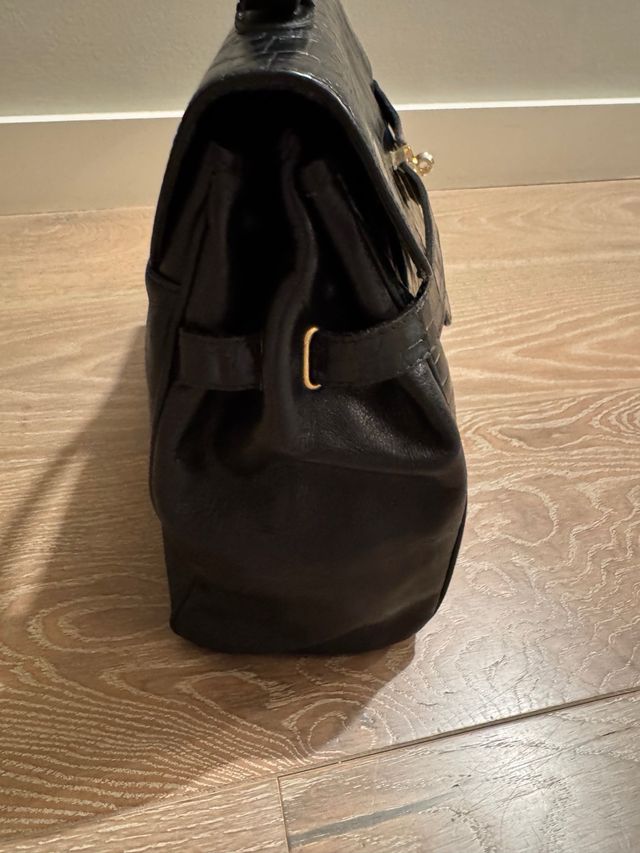 Bolso Cesare PIEL color negro.Hecho en España