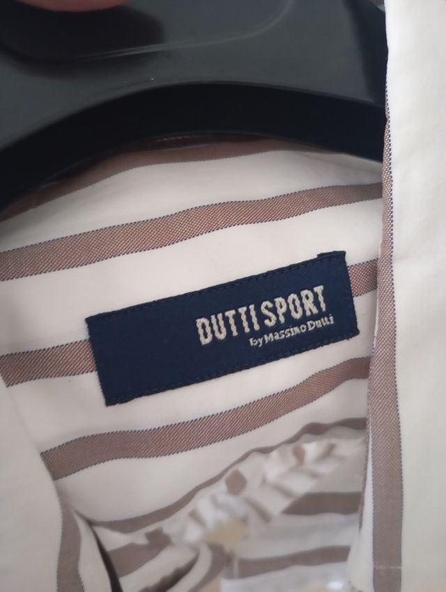 Camisa Rayas Massimo Dutti Blanca y Marrón