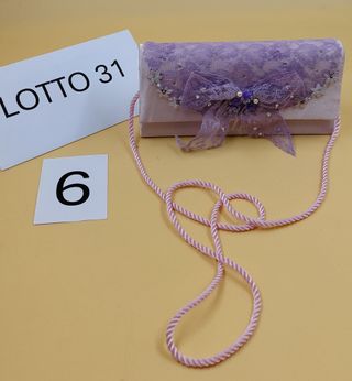 Borsetta / Pochette lilla con fiocco