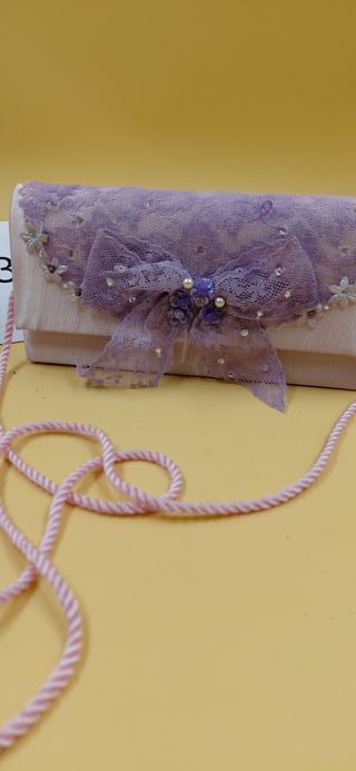 Borsetta / Pochette lilla con fiocco