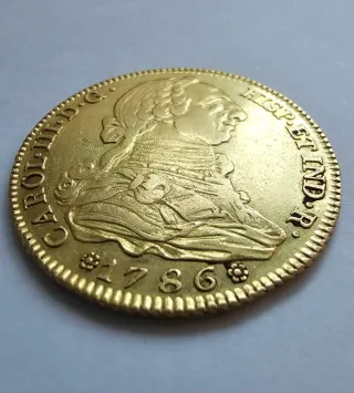 Moneda de oro 4 Escudos 1786