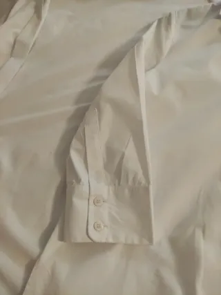 Camisa Zara Blanca Manga Larga