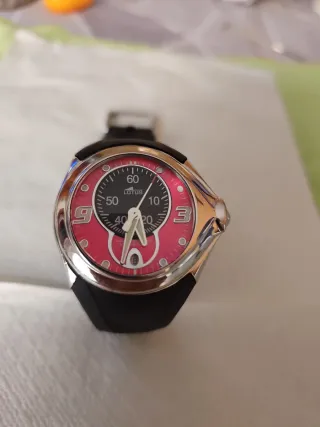 Reloj Lotus Mujer Rojo y Plateado
