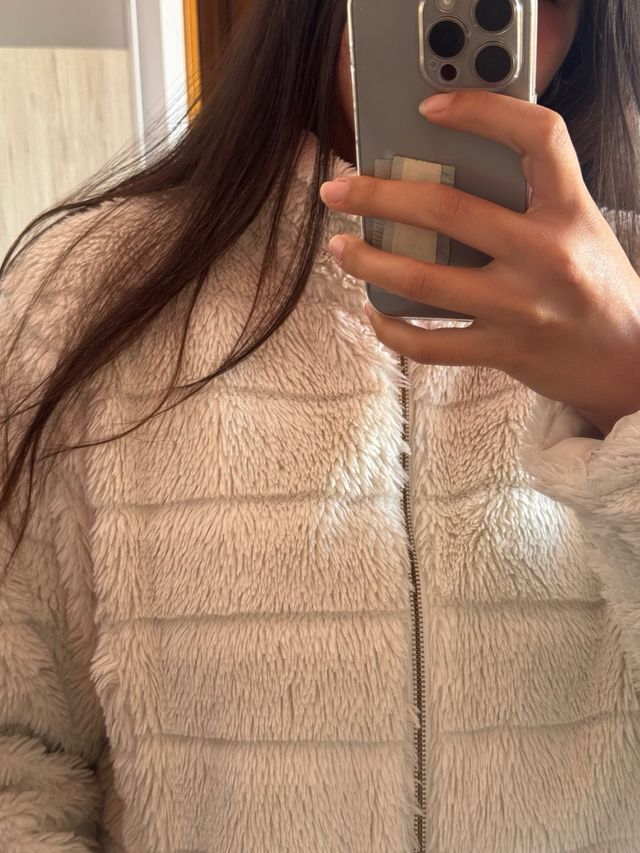 Abrigo de pelo beige