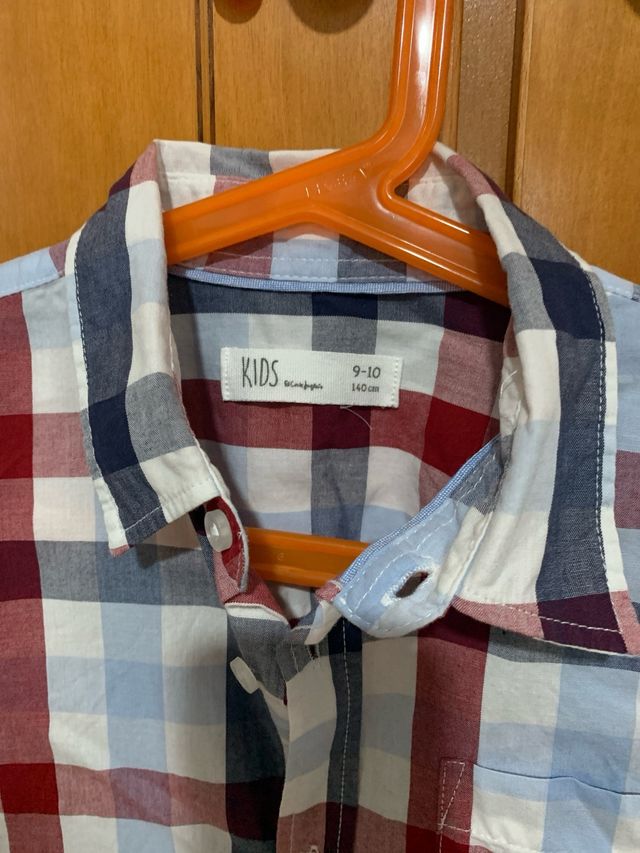 Camisa de cuadros para niño 9-10 años