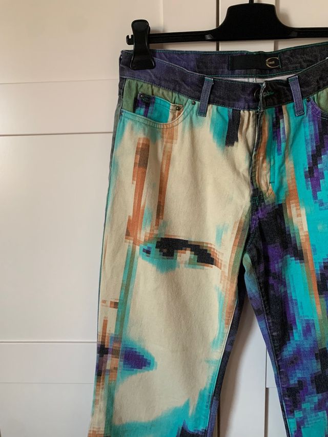 Jeans Roberto Cavalli stampa pixel