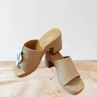 Tacones Tiffosi Beige Lino Talla 36 nuevos