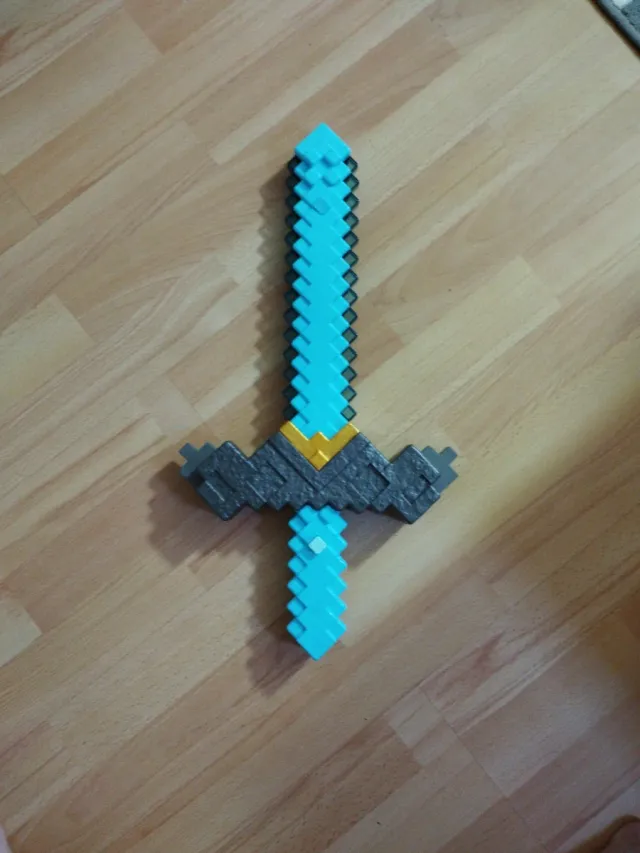 Espada Hacha Minecraft Azul