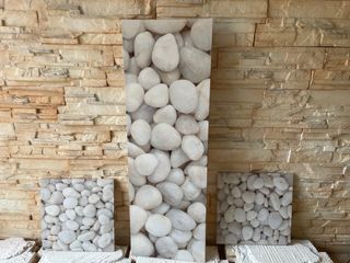 3 Cuadros Decorativos Piedras Blancas