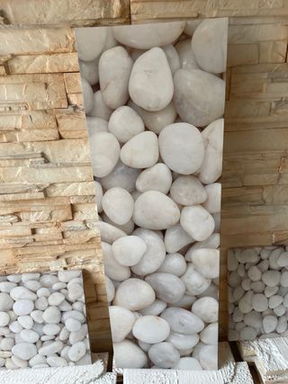 3 Cuadros Decorativos Piedras Blancas