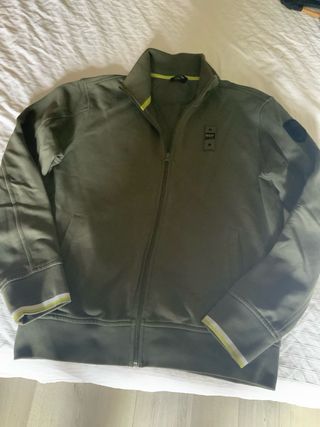 Sudadera Blauer con cremallera verde