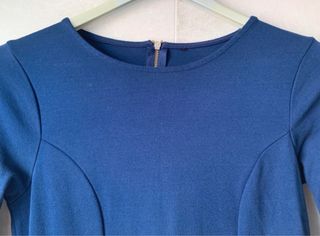 Vestido azul marino Zara manga larga