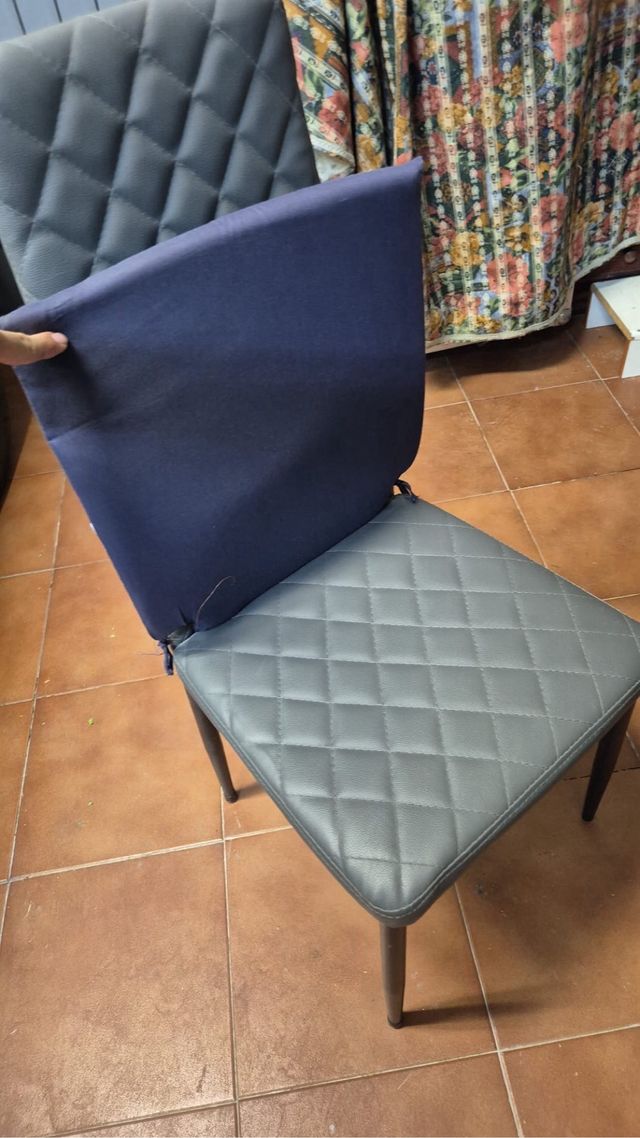 Lote 6 Sillas Tapizadas Diseño Moderno