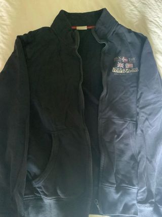 Sudadera Napapijri Negra con Cremallera
