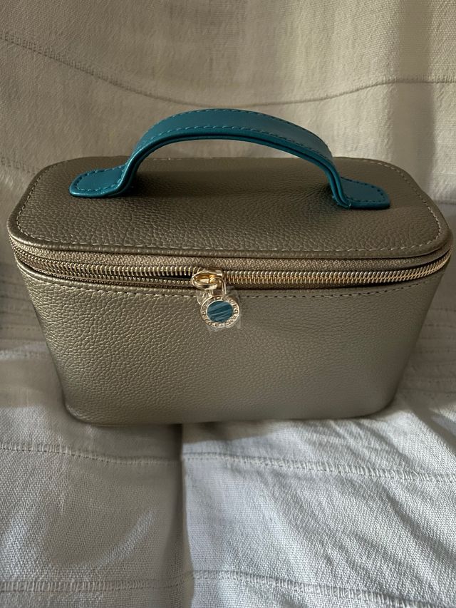 Beauty case Bulgari oro e turchese