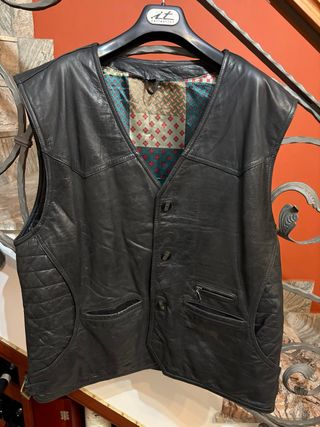 Gilet/Panciotto in vera pelle vintage 