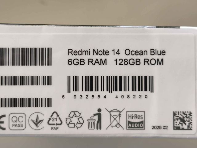 Xiaomi Redmi Note 14 Preto Novo